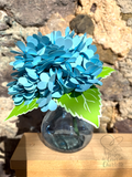 Hortensia en papier 3D fait main – Fleur décorative artisanale