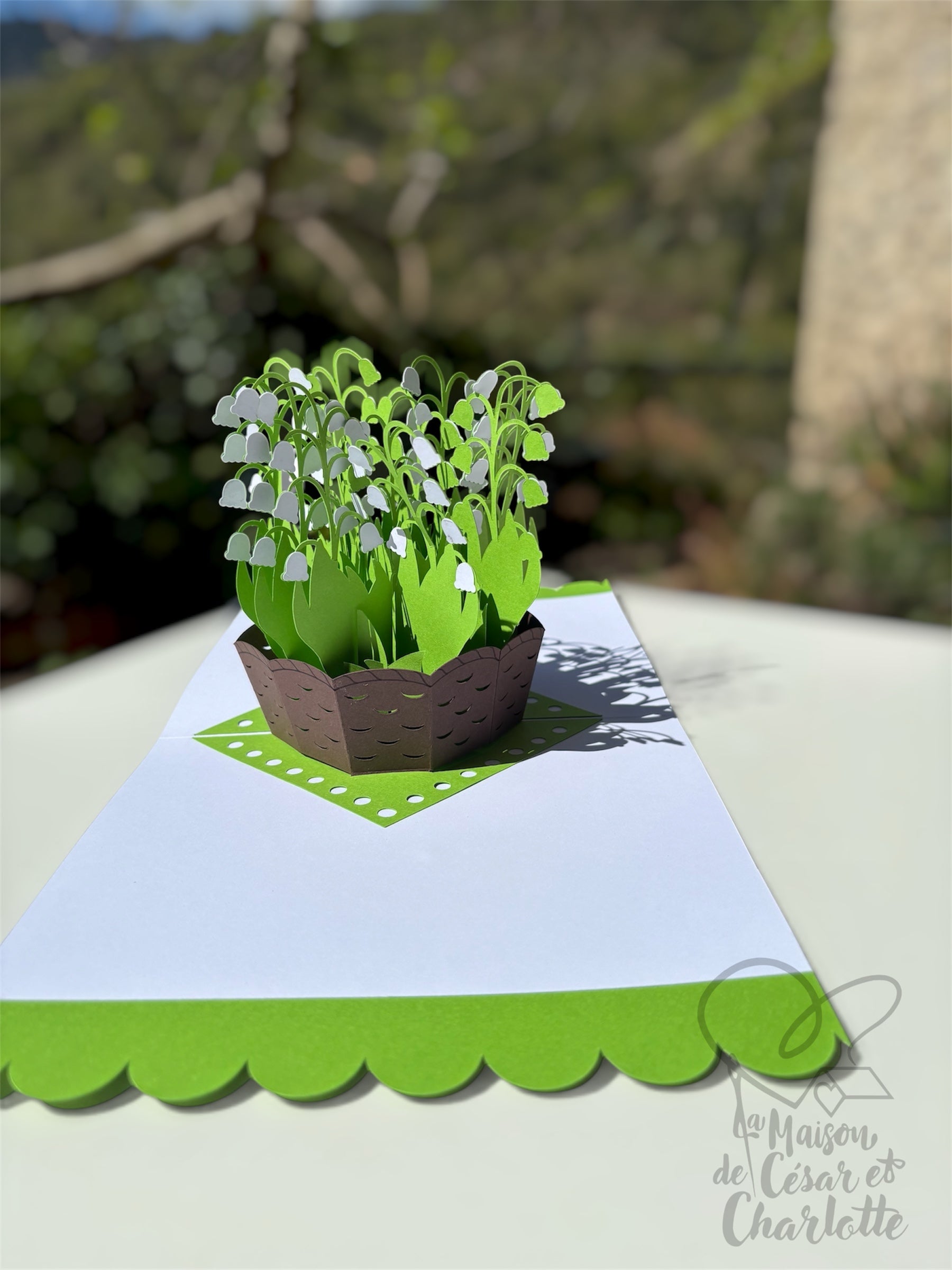 Carte Pop-Up "Brin de Bonheur" – Muguet Parfumé