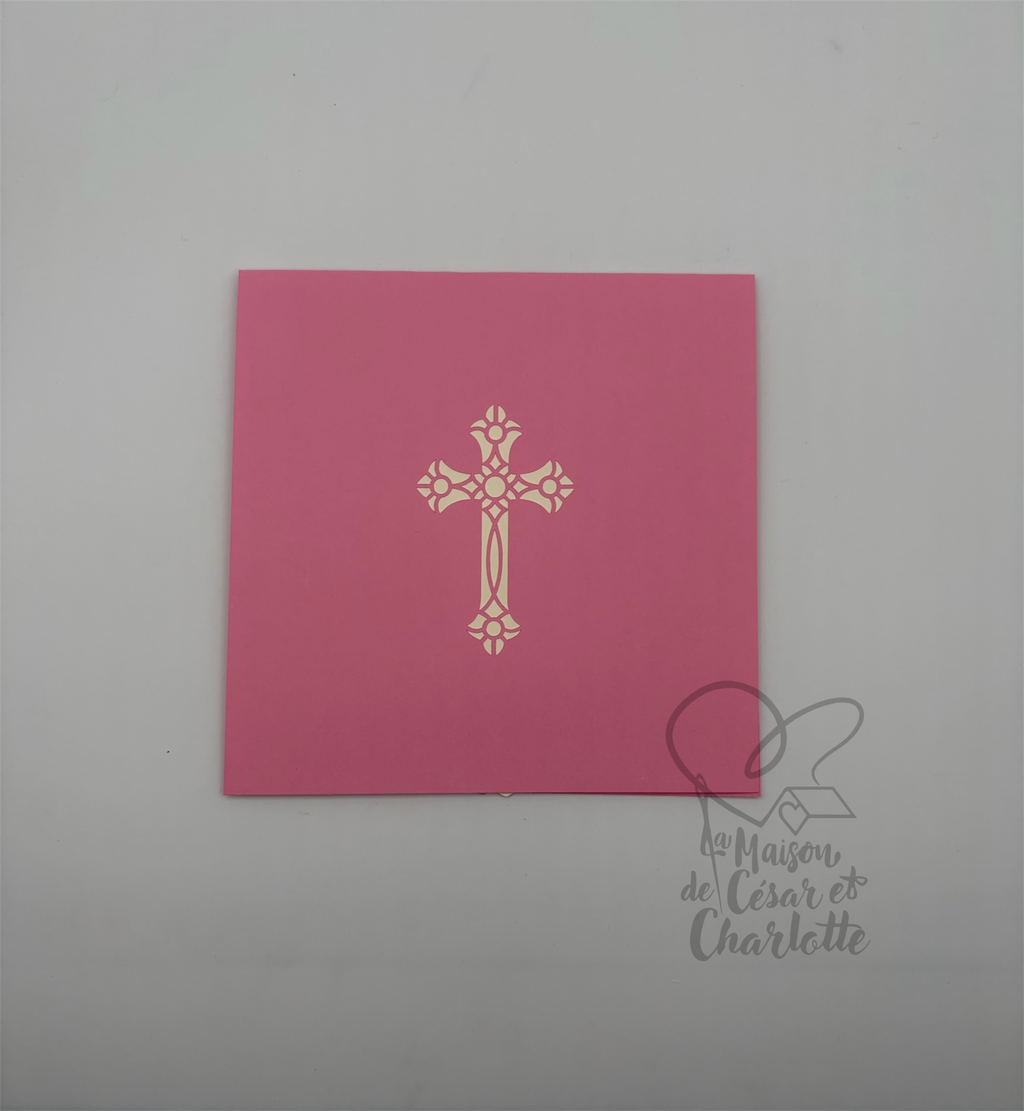 Carte pop-up «Croix et Lys»
