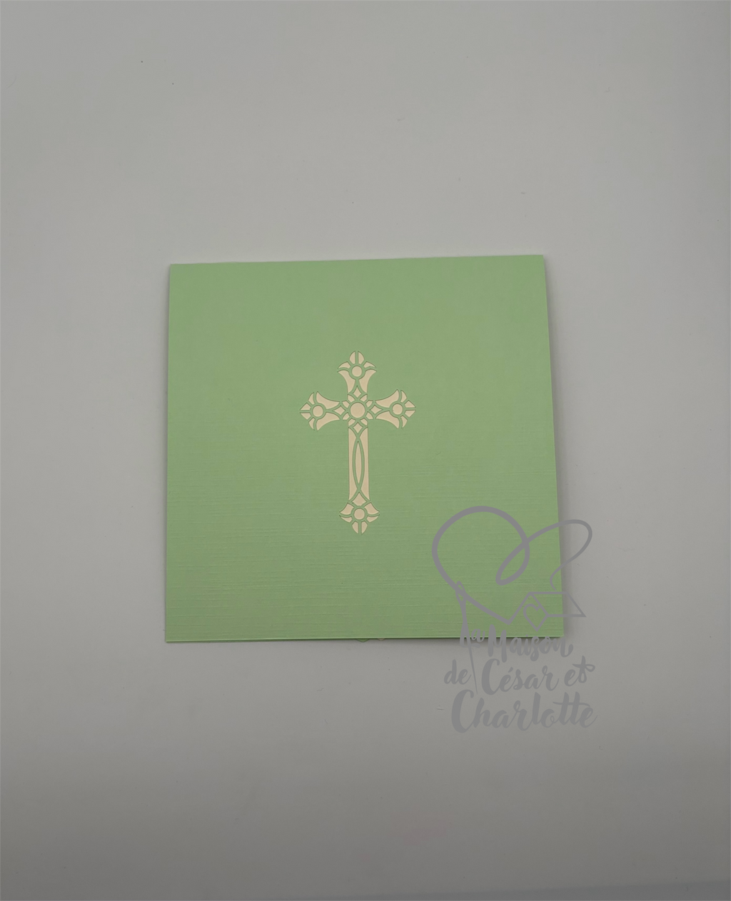 Carte pop-up «Croix et Lys»