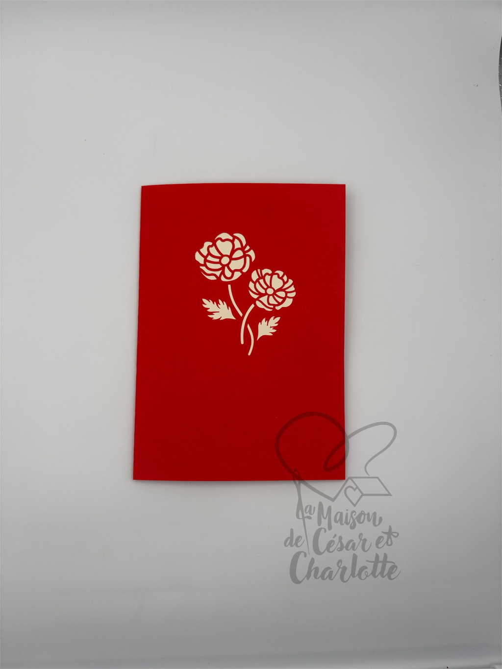 Carte pop-up «Panier de Coquelicots»