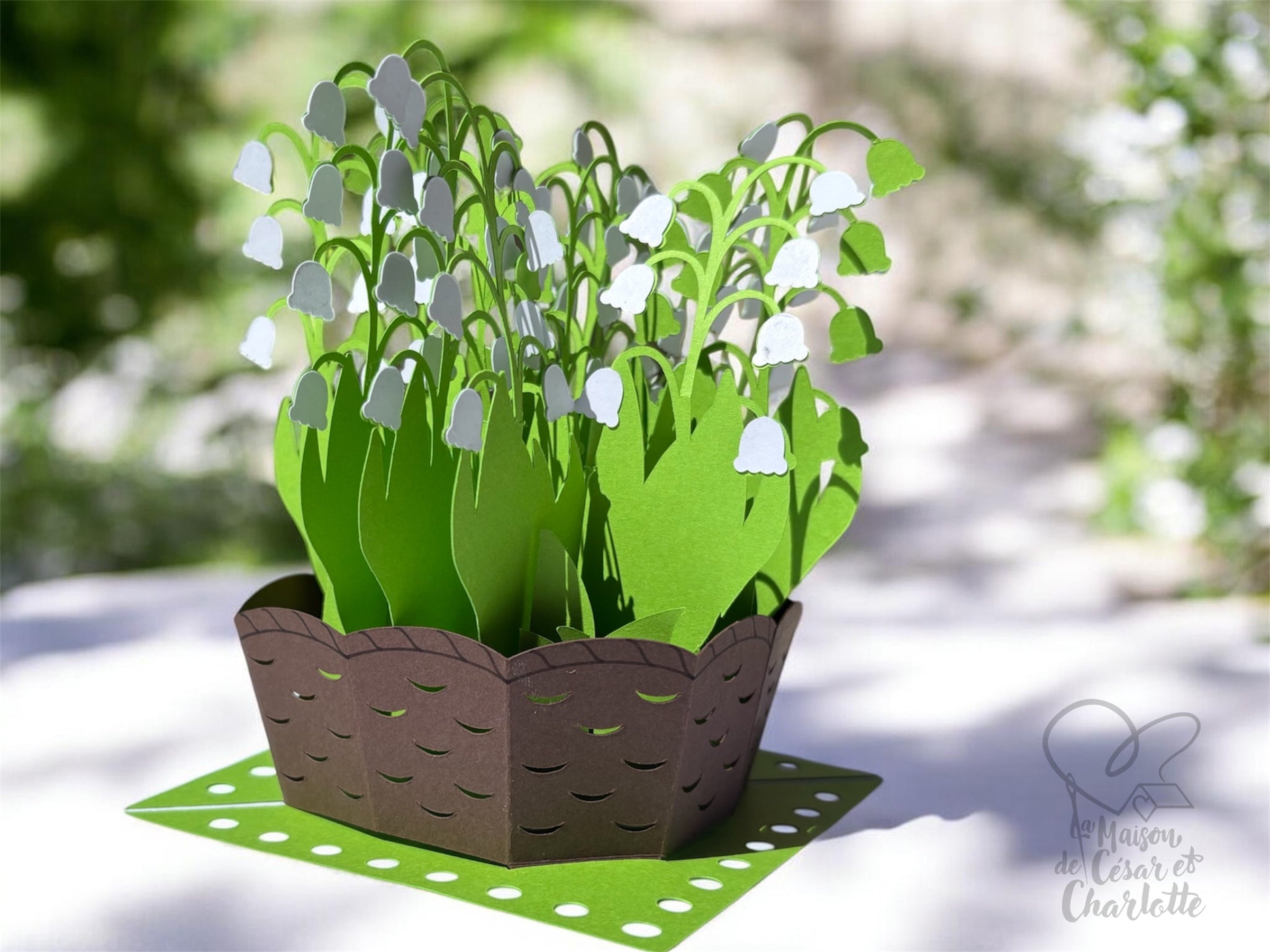 Carte Pop-Up "Brin de Bonheur" – Muguet Parfumé