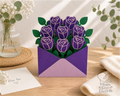 Bouquet de roses pop-up – Carte artisanale en papier