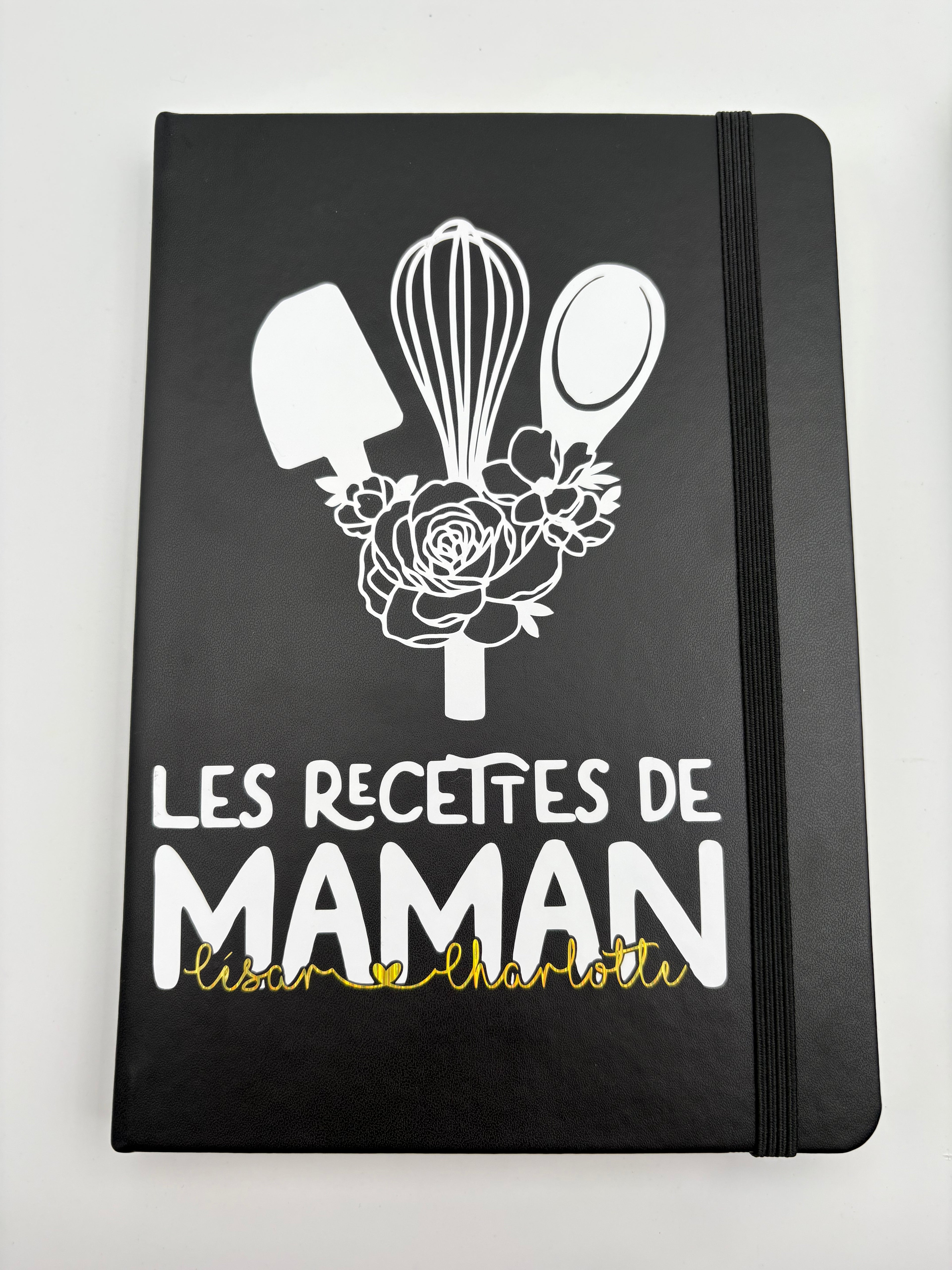 Carnet de Recettes Maman  personnalisé - Cahier de recettes personnalisé Maman - fête des Mères