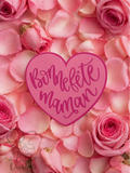 Carte cœur “Bonne fête maman” – Création artisanale en papier